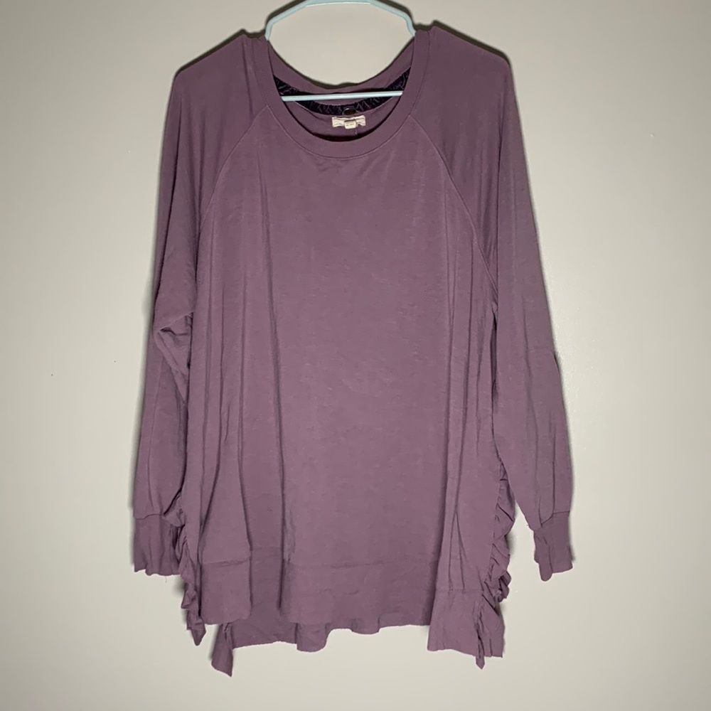 Purple ruffle tee